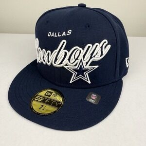 Dallas Cowboys New Era NFL 59FIFTY 50th Anniversary Hat Cap Men's 7 1/4 Navy NWT
